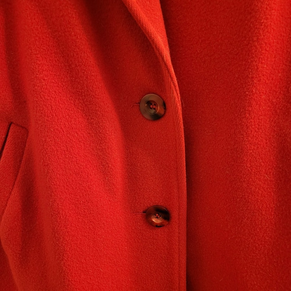 Karizma East Ltd. Vintage Wool Coat Red Lined Extra Button Womens‎ Size 10 - Picture 4 of 13